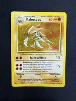 Pokemon Kabutops 9/62 Fossil Rara Holo Unlimited Wizards ITA Carte Vintage - Image 1