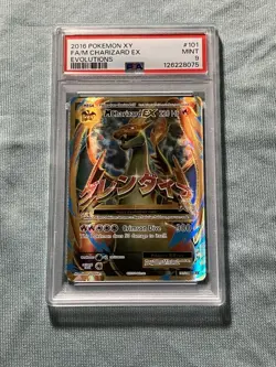 2016 Pokemon XY Evolutions #101 FA/M Charizard EX Full Art PSA 9 - Image 1