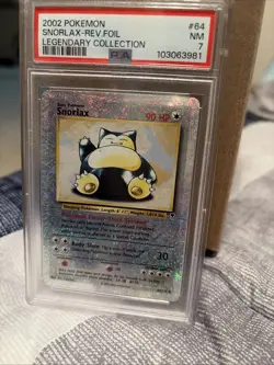 2002 POKEMON LEGENDARY COLLECTION #64 SNORLAX-REVERSE FOIL PSA 7 - Image 4