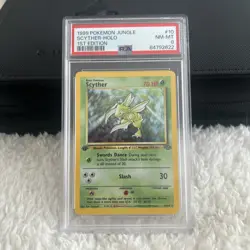 PSA 8 | 1st Edition Scyther Holo Card 10/64 1999 | Pokemon TCG - Image 1