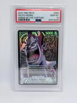 Gecko Moria OP06-080 PSA 10 ALT ART LEADER Eng One Piece Wings Of The Captain - Image 1