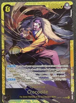 One Piece Crocodile Secret Rare Near Mint The Azure Sea’s Seven OP14-120 - Image 1