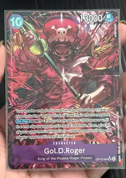 Gold Roger Alt Art OP13-064 Carrying On His Will One Piece TCG - Image 1