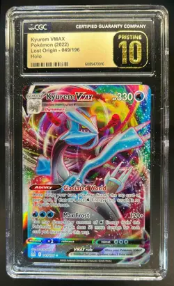 2022 Pokemon SWSH Lost Origin Kyurem VMAX Pristine Holo #049/196 CGC 10 - Image 1