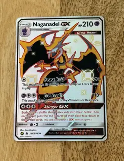 Naganadel GX SV63/SV94 Hidden Fates: Shiny Vault Holo NM/M Pokemon Card - Image 1