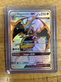 Pokemon TCG Naganadel GX SV63/SV94 Hidden Fates: Shiny Vault Holo Rare NM - Image 1