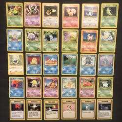 Vintage Pokemon 30 Card Bulk Lot Jungle Fossil Legendary Common Uncommon WoTC LP - Image 1