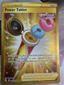 Power Tablet 281/264 SWSH08: Fusion Strike Gold Secret Rare Pokemon TCG Card NM - Image 1