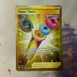 Power Tablet 281/264 Swsh08: Fusion Strike Gold Secret Rare Holo Pokemon Card NM - Image 1