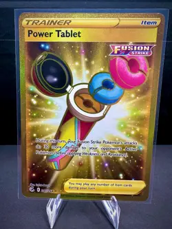 Power Tablet 281/264 SWSH08: Fusion Strike Gold Secret Rare Pokemon TCG Card NM - Image 1