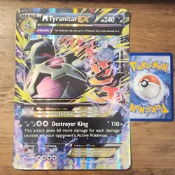 Jumbo M Tyranitar EX 43/98 LP-MP 2015 Pokemon XY Ancient Origins Box Promo Card - Image 1
