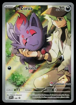 Pokemon Card - N's Zorua Pokemon Center Promo 189 Holo Illustration Rare - Image 1