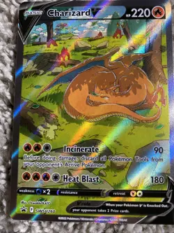Pokemon TCG Charizard v SWSH260 Holo Rare Card Sword & Shield Promo - Image 2