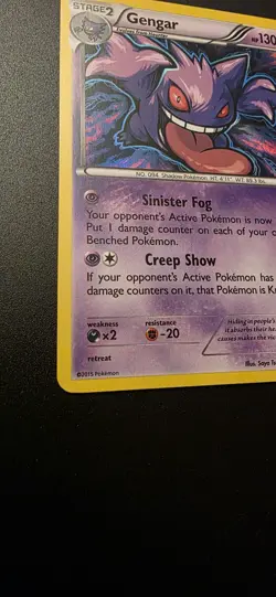 Gengar 60/162 Breakthrough Holo Rare Pokemon TCG Stage 2 HP 130 Card - Image 2