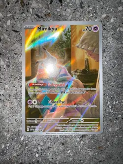 Pokemon TCG Cards Mimikyu SVP075 Illustration Rare Black Star Promo Holo MINT - Image 3