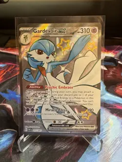 Pokemon Gardevoir EX Full Art Shiny Rare Holo Card 217/091 Paldean Fates - Image 1