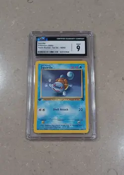 Squirtle Team Rocket First Edition 1st Ed. 68/82 Pokemon Card CGC 9 Mint! - Image 1