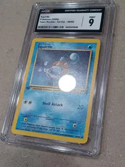 Squirtle Team Rocket First Edition 1st Ed. 68/82 Pokemon Card CGC 9 Mint! - Image 2