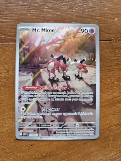 Pokemon TCG Mr. Mime Scarlet & Violet Holo Illustration Card 179/165 - Image 1