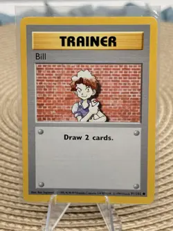 Pokemon TCG Bill Base Set 91/102 Regular Shadowless Common - Image 1