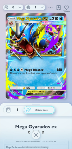 [English] Mega Gyarados Ex | 4 ♢♢♢♢ | Pokemon TCG Pocket Trade - Image 1