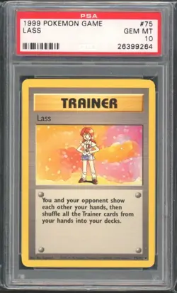 LASS #75 PSA 10 1999 POKEMON Base Set Unlimited WOTC - Image 1