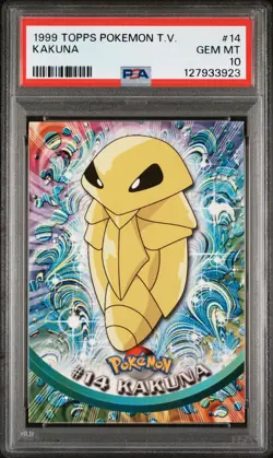 1999 TOPPS POKEMON TV #14 KAKUNA PSA 10 - Image 1