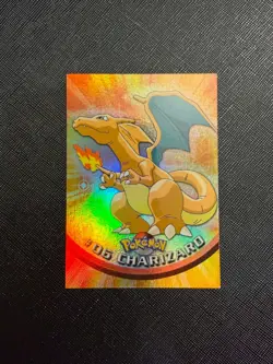 1999 Topps #06 Charizard Holo Foil TV Animation Series 1 Pokemon BLUE LOGO NM/LP - Image 1