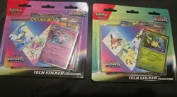 Pokemon TCG Prismatic Evolutions Tech Sticker Collection LOT OF 2 SEALED 6 Packs - Image 1