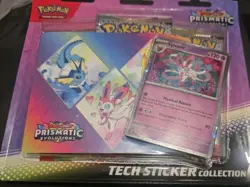 Pokemon TCG Prismatic Evolutions Tech Sticker Collection LOT OF 2 SEALED 6 Packs - Image 3