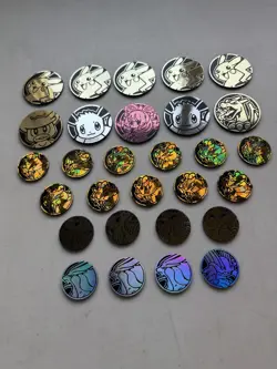x29 Pokemon TCG Coin Collection PTCG Deck Accessories Pikachu Eevee Charizard - Image 2