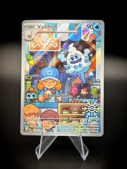 Vanillish - 190/182 Illustration Rare Pokemon Paradox Rift Holiday Stamp - Image 1