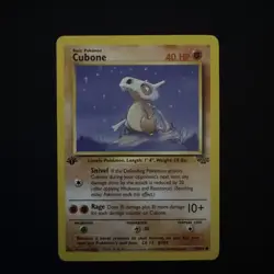 Cubone 1st Edition 1999 Pokemon Jungle #50/64 Common WOTC MP 50/64 - Image 1