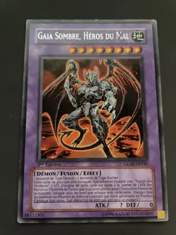 CARTE YU-GI-OH! GAIA SOMBRE. HEROS DU MAL GLAS-FR040 EXCELLENT - Image 1