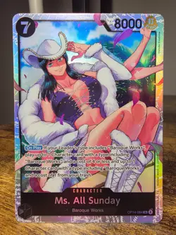 Ms. All Sunday (SR) OP14-084 One Piece TCG The Azure Sea's Seven - Image 1