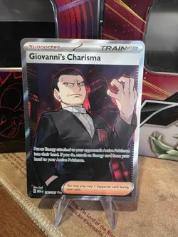 Pokemon Card Giovanni's Charisma 197/165 Ultra Rare Scarlet & Violet 151 NM - Image 1