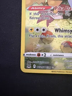 Pokemon TCG- Ultra Rare Pikachu #TG05/TG30 Sword & Shield Lost Origins - Image 4