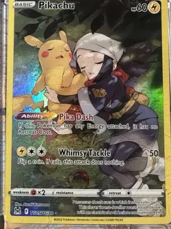 Pokemon TCG- Ultra Rare Pikachu #TG05/TG30 Sword&Shield Lost Origins - Image 1