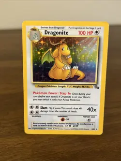 Dragonite 4/62 Holo Rare Fossil Set Pokemon Card WOTC TCG 1999 - MP/HP - Image 1