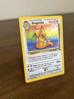 Dragonite 4/62 Holo Rare Fossil Set Pokemon Card WOTC TCG 1999 - MP/HP - Image 2