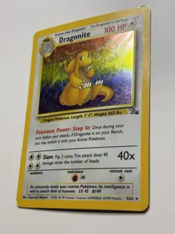 Pokemon Dragonite 4/62 - Fossil Unlimited Holo Rare Pokemon TCG MP-HP - Image 3