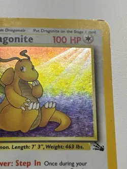 Pokemon Dragonite 4/62 - Fossil Unlimited Holo Rare Pokemon TCG MP-HP - Image 4
