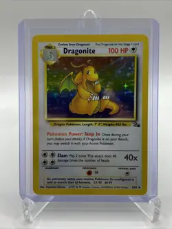 Pokemon TCG Dragonite 4/62 Fossil Unlimited Holo Rare (Read Description) MP - Image 1