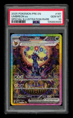 2025 Pokemon Pre En Special Illustration Rare: #161 Umbreon Ex PSA 10 GEM MINT - Image 1