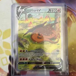 Pokemon TCG Charizard v SWSH260 Holo Rare Card Sword & Shield Promo - Image 1