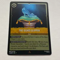 The Glass Slipper 44/204 Disney Lorcana Archazia's Island Rare Cold Foil Card NM - Image 1