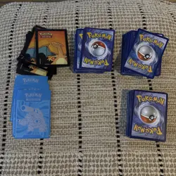 Pokemon card bulk 158 cards & sleeves - Image 1