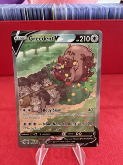 Pokemon Card Greedent V 257/264 Rare Fusion Strike Alternate Art 25 - Image 1