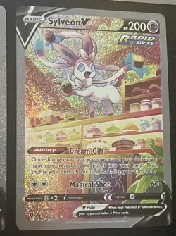 Sylveon Custom Card TCG glitter Holo alt art Fan Art Nm - Image 1