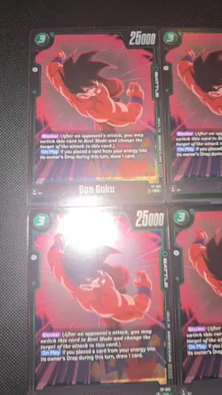 4 × Son Goku Dragon Ball Super Fusion World Promo Card FP-027 NM/M Playset - Image 2